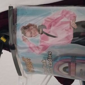 The Pink Satin Ladies Costume Jacket and Scarf